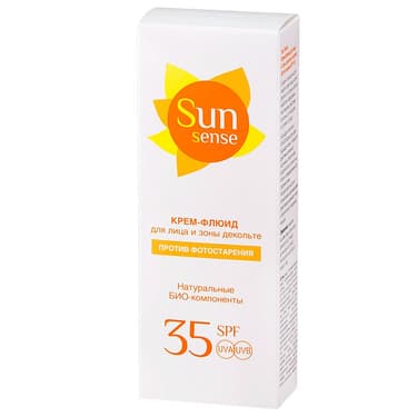 Sun Sensе Крем-флюид для лица и зоны декольте против фотостарения SPF35 75 мл