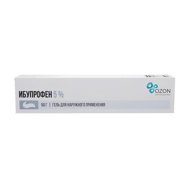 Ибупрофен 5% гель для наружного применения 50 г