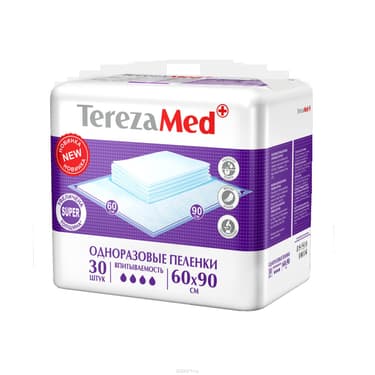 TerezaMed Super Пеленки одноразовые 60 см х 90 см 30 шт