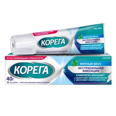 Корега Экстрасильная фиксация Крем для фиксации зубных протезов Мята 40 г