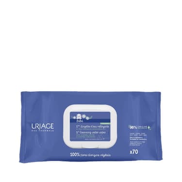 Uriage Bebe Первые салфетки очищающие для детей и новорожденных 70 шт