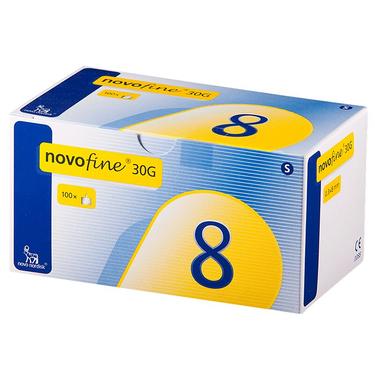 НовоФайн Иглы для шприц-ручки 30G 0,3 мм х 8 мм 100 шт