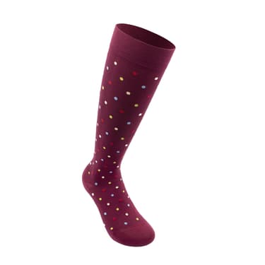 Relaxsan Гольфы компрессионные Cotton Socks Fancy 1 класс компрессии размер 4 Бордо-Горох