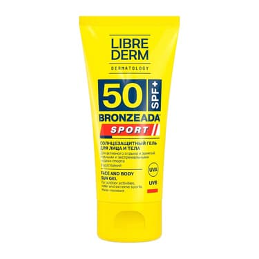 Librederm Bronzeada Sport Гель cолнцезащитный для лица и тела SPF 50 50 мл