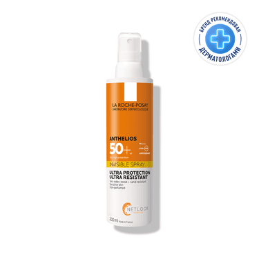 La Roche-Posay Anthelios Спрей солнцезащитный для лица и тела невидимый SPF 50+ 200 мл