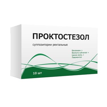 Проктостезол суппозитории ректальные 10 шт