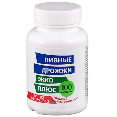 Экко Плюс Дрожжи пивные без добавок таблетки 100 шт