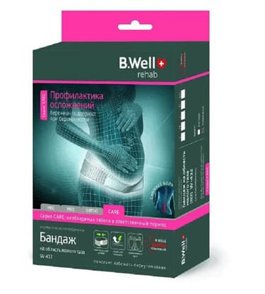 B.Well Care Бандаж на область малого таза W-432 размер L Белый