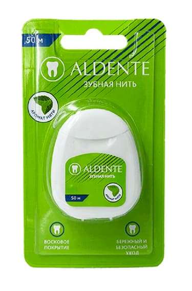 Альденте Зубная нить Мята 50 м