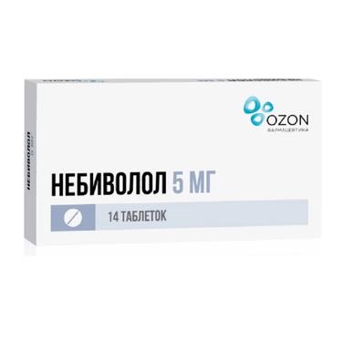 Небиволол 5 мг таблетки 14 шт