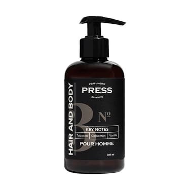 Press Gurwitz Perfumerie №3 Шампунь-гель для душа 2в1 для мужчин Табак-Корица-Ваниль 300 мл