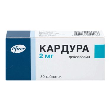 Кардура 2 мг таблетки 30 шт