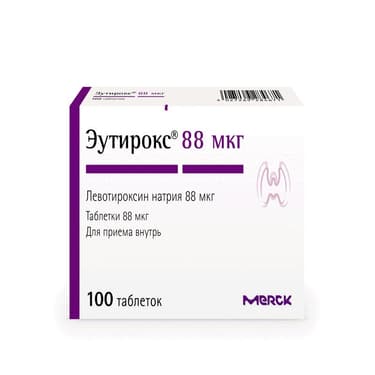 Эутирокс 88 мкг таблетки 100 шт