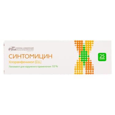Синтомицин 10% линимент для наружного применения 25 г
