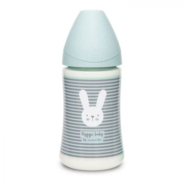 Suavinex Hygge Baby Бутылочка с круглой силикиновой соской Зеленый с полосками 270 мл