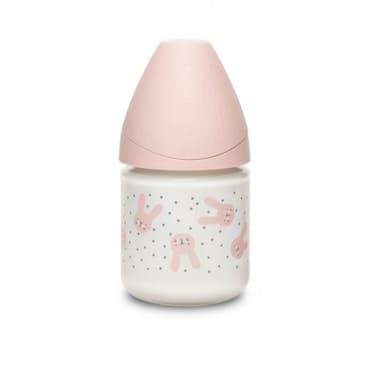 Suavinex Hygge Baby Бутылочка с круглой силикиновой соской Розовый с точками 120 мл