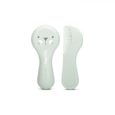 Suavinex Hygge Baby Набор детский расческа + щетка Зеленый