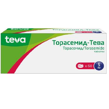 Торасемид-Тева 5 мг таблетки 60 шт