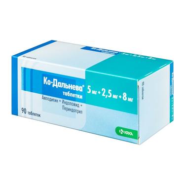 Ко-Дальнева 5 мг+2,5 мг+8 мг таблетки 90 шт
