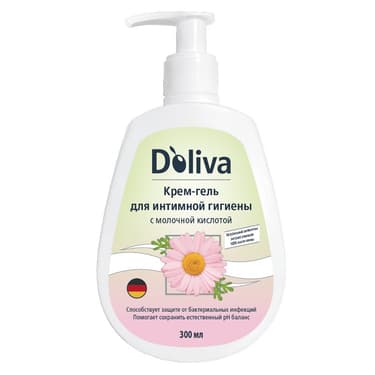 Doliva Крем-гель для интимной гигиены с молочной кислотой 300 мл