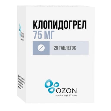 Клопидогрел таблетки 75 мг 28 шт