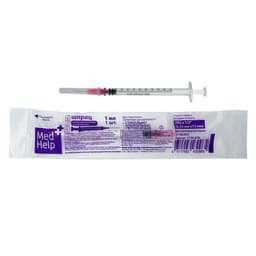 MedHelp Шприц одноразовый трехкомпонентный с иглой 29G 1 мл