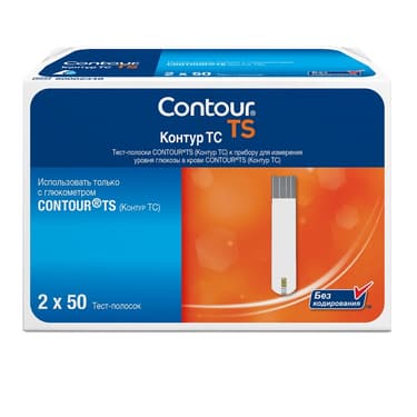 Contour TS Тест-полоски для глюкометра 50 шт+50 шт