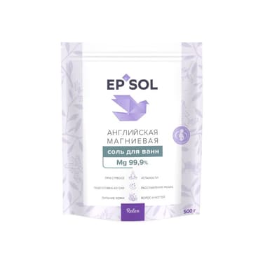 Epsol Relax Соль для ванн английская магниевая расслабляющая 500 г