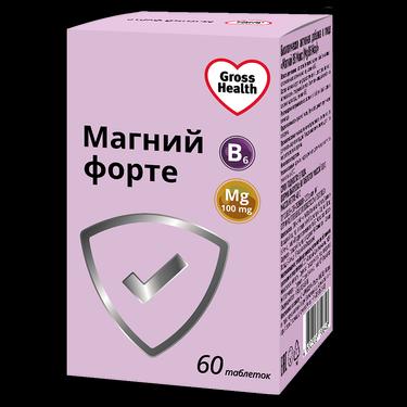 Gross Health Магний В6 Форте Макс 100 мг таблетки 60 шт