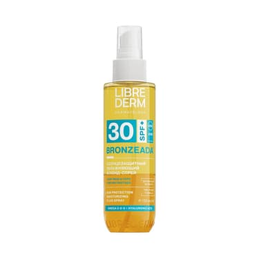 Librederm Bronzeada Спрей-флюид солнцезащитный увлажняющий двухфазный SPF 30 150 мл