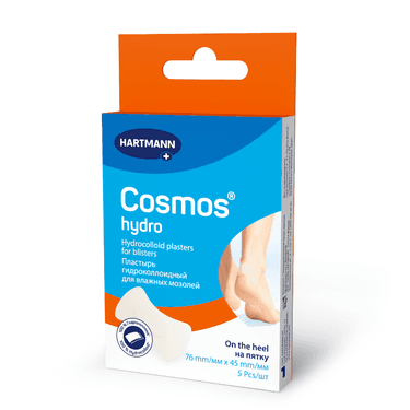 Cosmos Hydro Пластырь от влажных мозолей 7,6 см х 4,5 см 5 шт