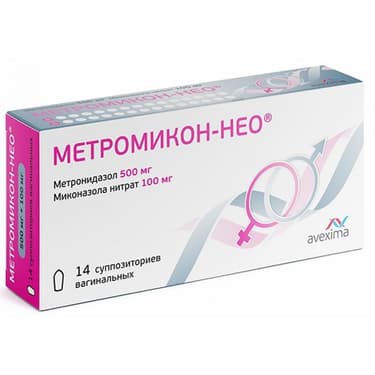 Метромикон-Нео 500 мг+100 мг суппозитории вагинальные 14 шт