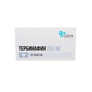 Тербинафин 250 мг таблетки 28 шт