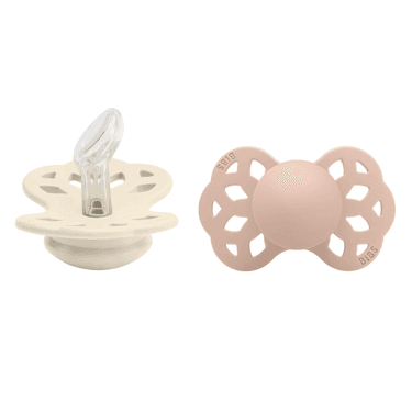 Bibs Infinity Пустышка анатомическая силиконовая с 0 месяцев  Ivory-Blush 2 шт