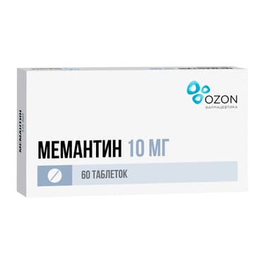 Мемантин 10 мг таблетки 60 шт