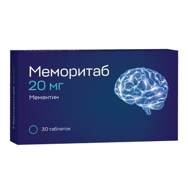 Меморитаб 20 мг таблетки диспергируемые 30 шт