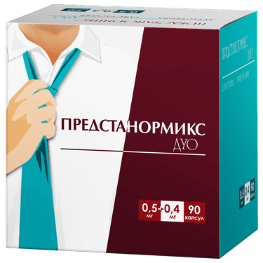 Предстанормикс Дуо 0,5 мг+0,4 мг капсулы с модифицированным высвобождением 90 шт