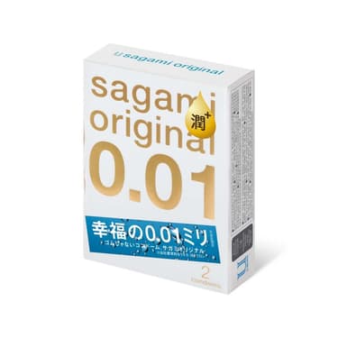 Sagami Original 0,01 Презервативы полиуретановые с экстра смазкой 2 шт