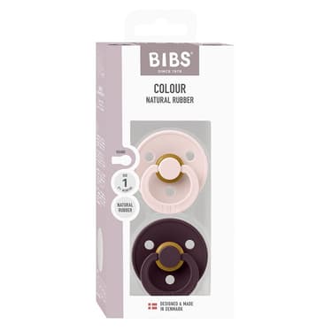 Bibs Колор Пусташка латексная с 0мес.2 шт светло розовый-сливовый
