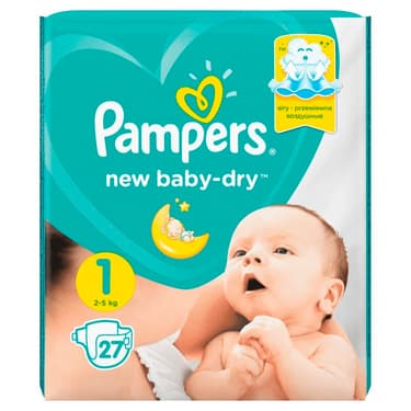 Pampers New Baby-dry 1 Подгузники детские 2-5 кг 27 шт