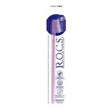R.O.C.S. Smart brush Зубная щетка классическая средняя цвет в ассортименте 1 шт