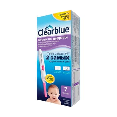 Clearblue Тест на овуляцию цифровой тест-кассета + тест-полоски 7 шт