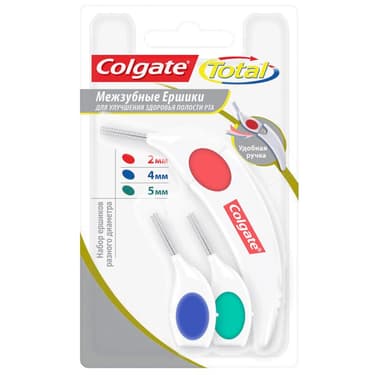 Colgate Набор ершиков межзубных 2 + 4 + 5 мм 3 шт