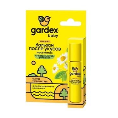 Gardex Baby Бальзам-стик после укусов насекомых для детей с 1 года 7 мл