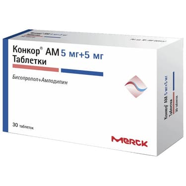 Конкор АМ 5 мг+5 мг таблетки 30 шт