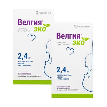 Набор 2Х Велгия Эко 2,4 мг раствор для инъекций шприц-ручка 0,75 мл 4 шт