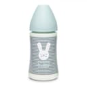 Suavinex Hygge Baby Бутылочка с круглой силикиновой соской Зеленый с полосками 270 мл