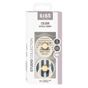 Bibs Colour Пустышка латексная с 0 месяцев Ivory-Steel Blue 2 шт 