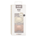 Bibs Infinity Пустышка анатомическая силиконовая с 0 месяцев  Ivory-Blush 2 шт