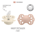 Bibs Infinity Пустышка анатомическая силиконовая с 0 месяцев  Ivory-Blush 2 шт